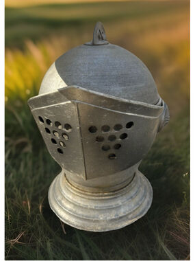 Vintage 60-70’s Italy Metal Armor Medieval Ice Bucket King Knight Helmet Barware
